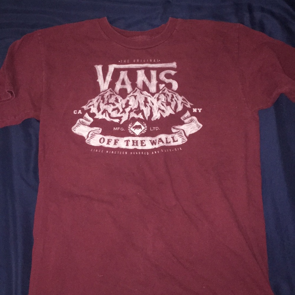 Burgundy Vans T-Shirt